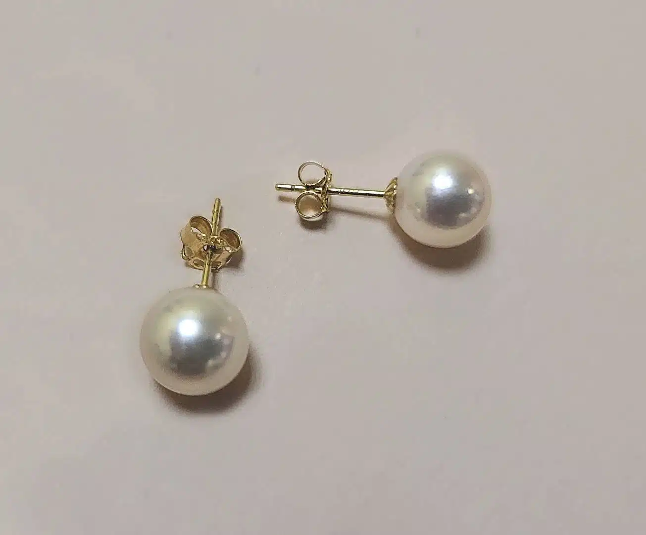 Kolczyki złote z perłami